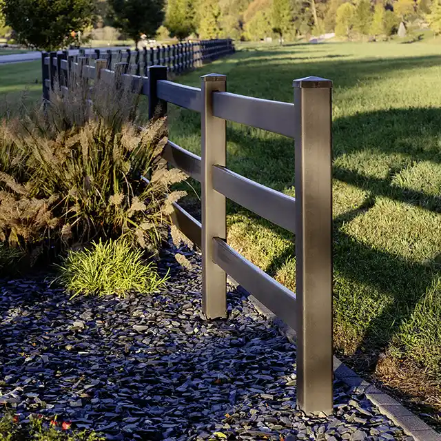 Durable Dark Horse composite ranch and equestrian fencing for long-term performance